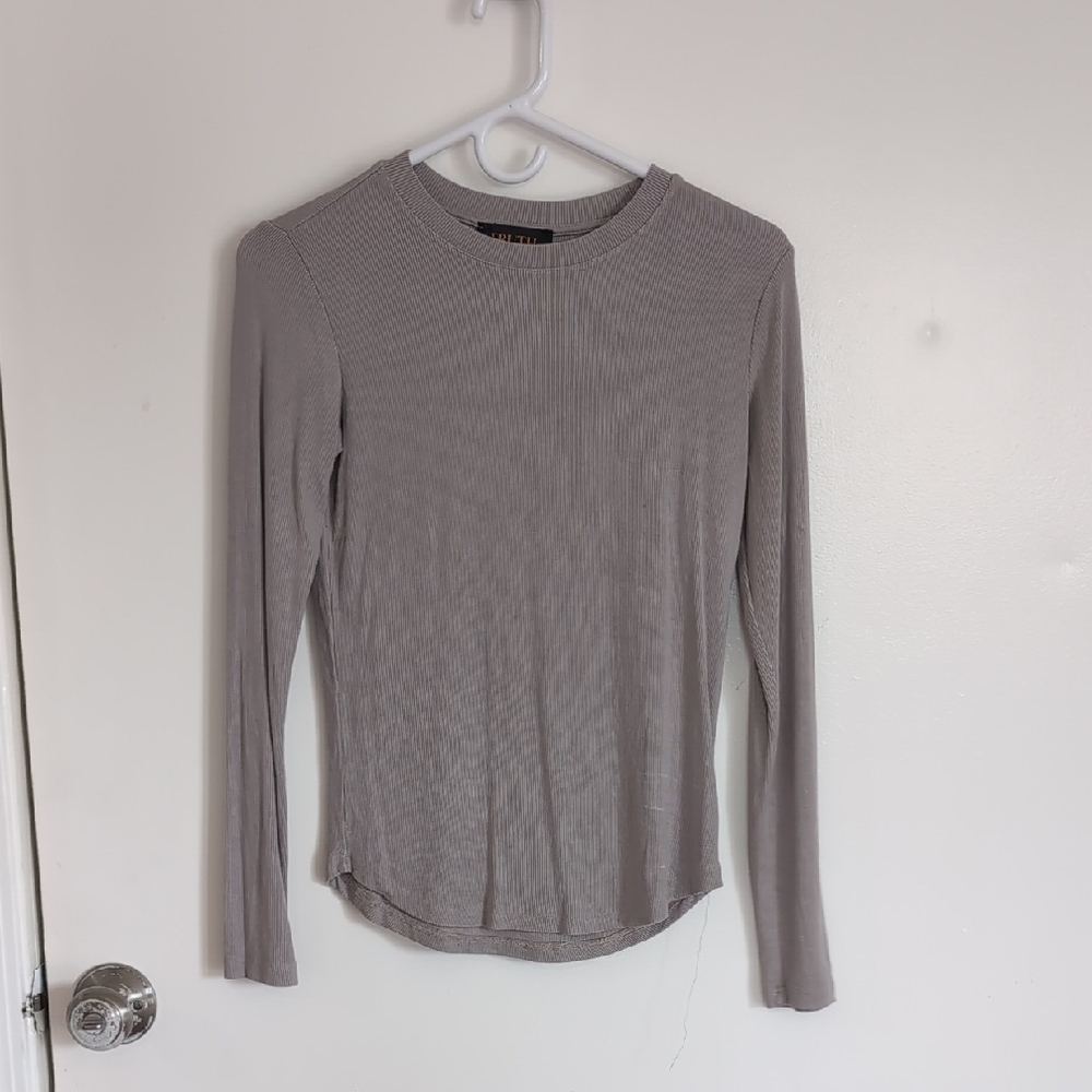Truth Gray Fitted Long Sleeve Tee